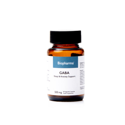 Biopharma GABA 500mg Supplements - 60 Veg Capsules