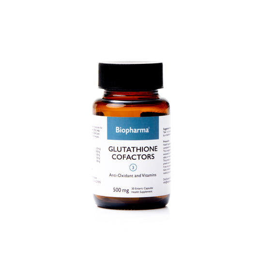 Biopharma Glutathione Cofactors 3 500mg Supplements (Enteric Coated) - 30 Capsules