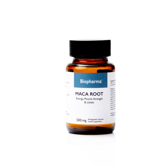 Biopharma Maca Root 500mg Supplements - 60 Veg Capsules