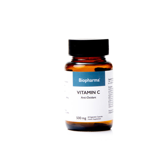 Biopharma Vitamin C 500mg Supplements - 60 Veg Capsules