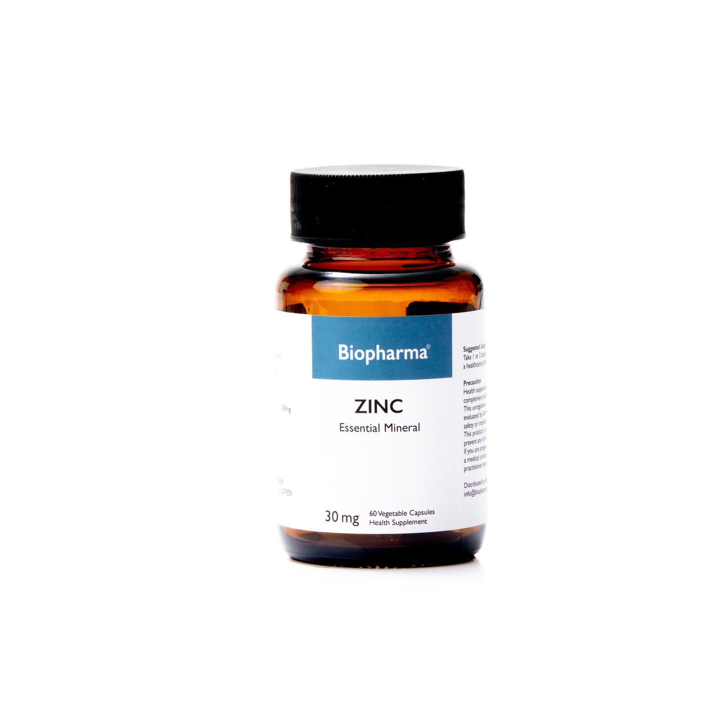 Biopharma Zinc 30mg Supplements - 60 Veg Capsules